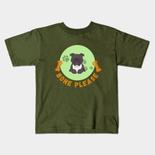 Bone please concept about cute dog and dog lover Kids T-Shirt